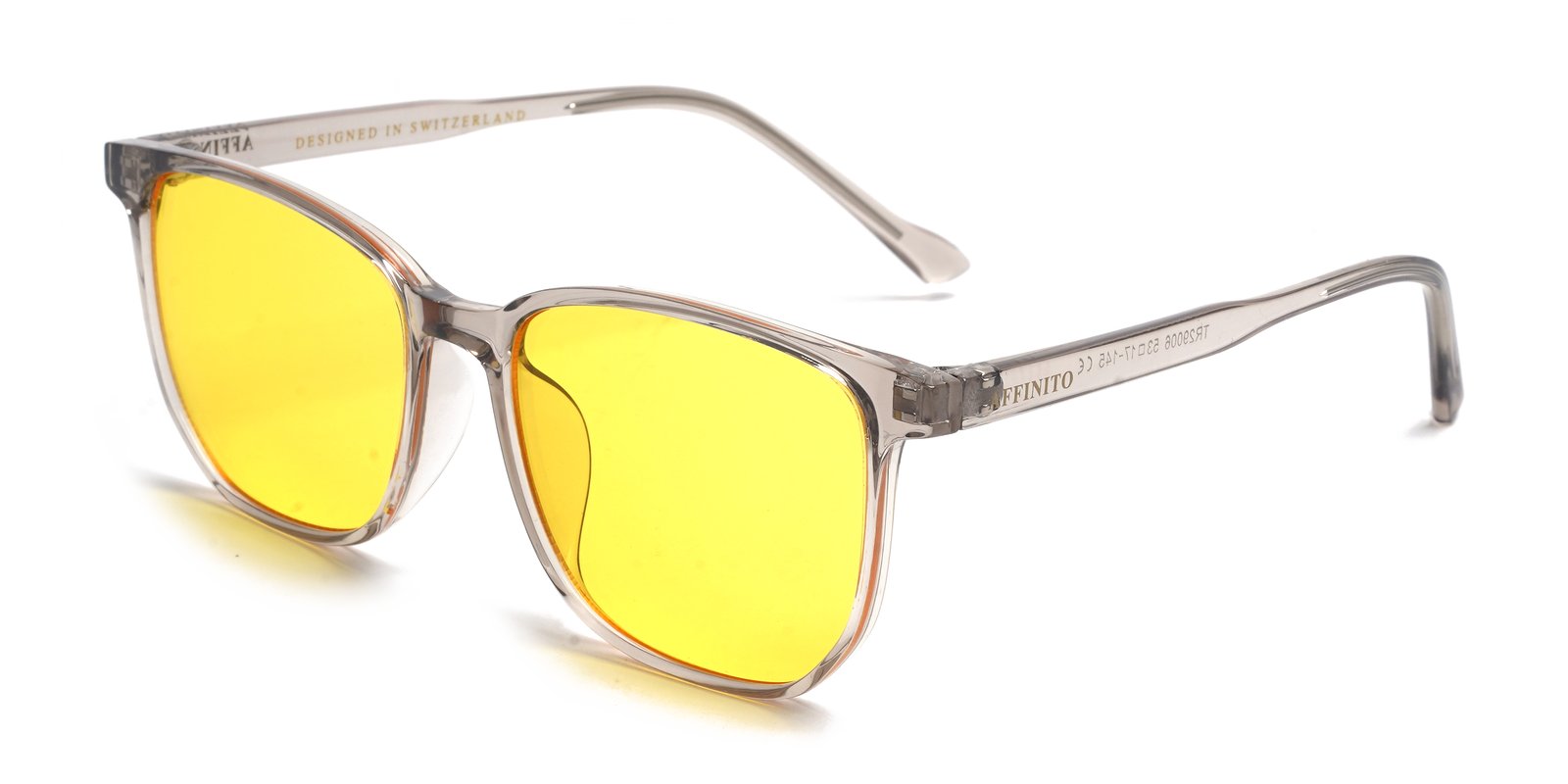 Giallo lens, three quarter view